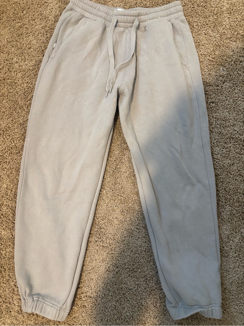 Hollister Beige Drawstring Fleece Joggers